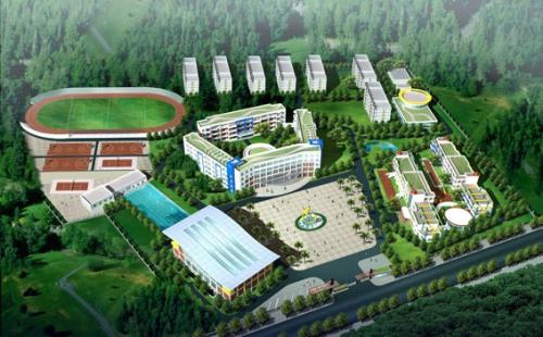 成都龙泉幼师学校鸟瞰图